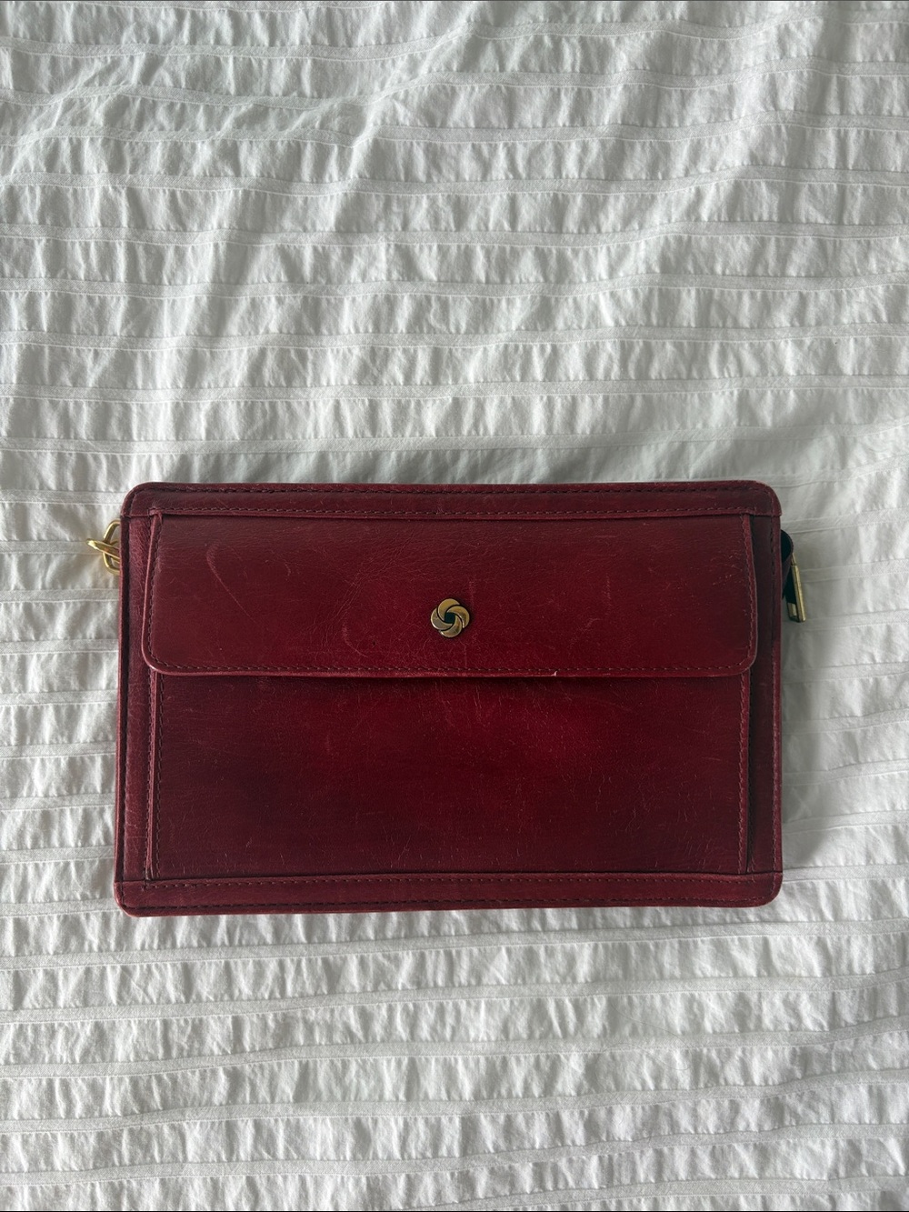 VINTAGE SAMSONITE Red Leather Women’s Clutch Wallet